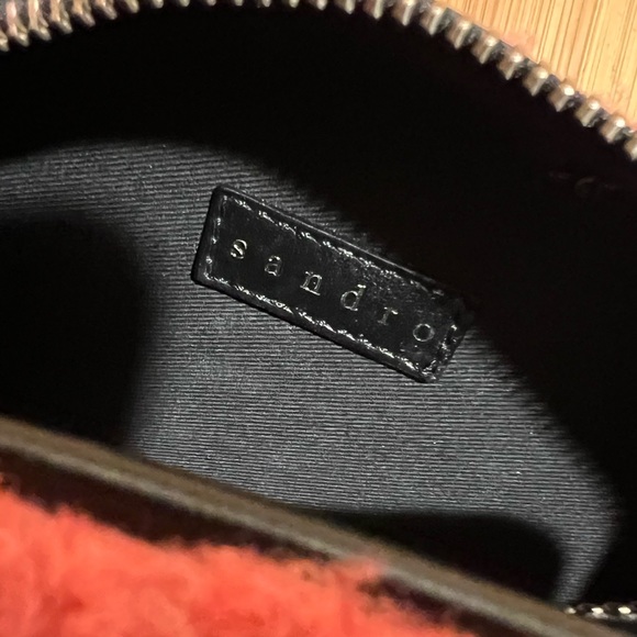 ❤️Sandro Hot Pink Shearling Aida Crossbody Bag OS - Picture 6 of 11